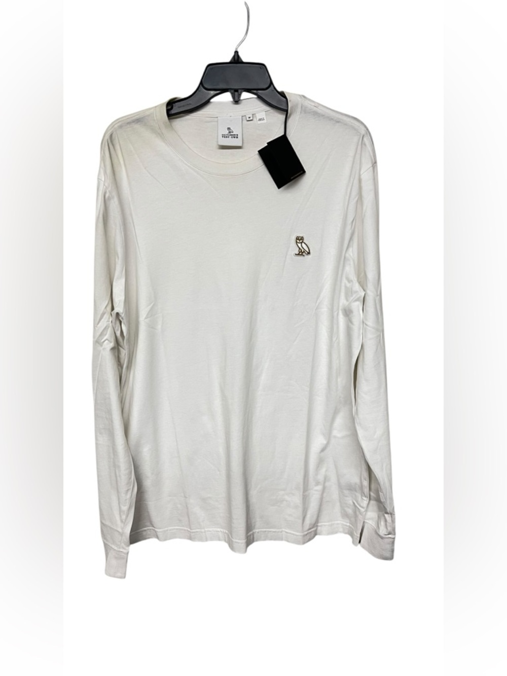 NEW OVO Octobers Very Own Drake Classic White Long-Sleeve Crewneck Shirt